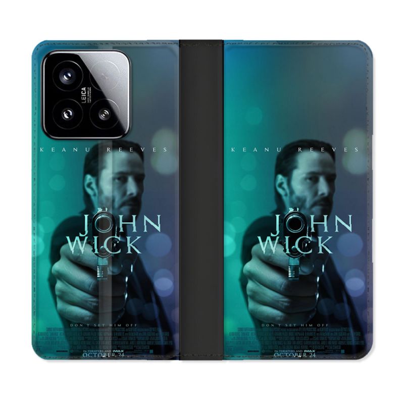 Housse cuir portefeuille Pour Xiaomi 15 John Wick
