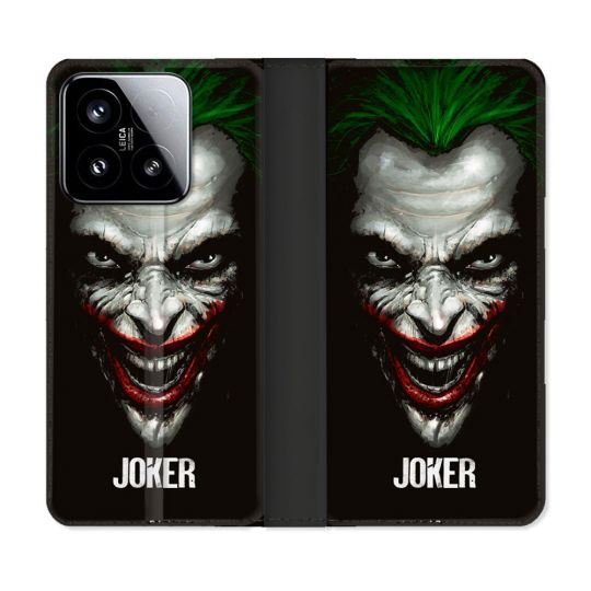 Housse cuir portefeuille Pour Xiaomi 15 Joker Noir