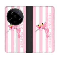 Housse cuir portefeuille Pour Xiaomi 14 Ultra Panthere Rose