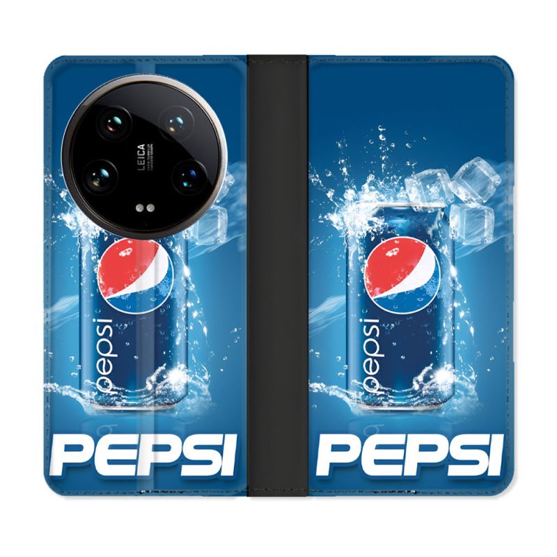 Housse cuir portefeuille Pour Xiaomi 14 Ultra Pepsi