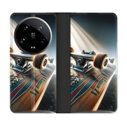 Housse cuir portefeuille Pour Xiaomi 14 Ultra Planche Skate