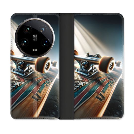 Housse cuir portefeuille Pour Xiaomi 14 Ultra Planche Skate