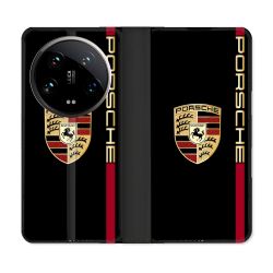 Housse cuir portefeuille Pour Xiaomi 14 Ultra Porsche Line