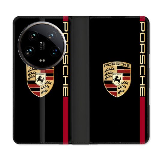 Housse cuir portefeuille Pour Xiaomi 14 Ultra Porsche Line