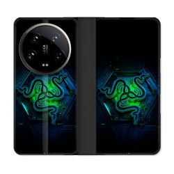 Housse cuir portefeuille Pour Xiaomi 14 Ultra Razer