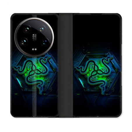 Housse cuir portefeuille Pour Xiaomi 14 Ultra Razer