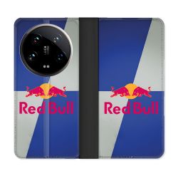 Housse cuir portefeuille Pour Xiaomi 14 Ultra Red Bull Classique