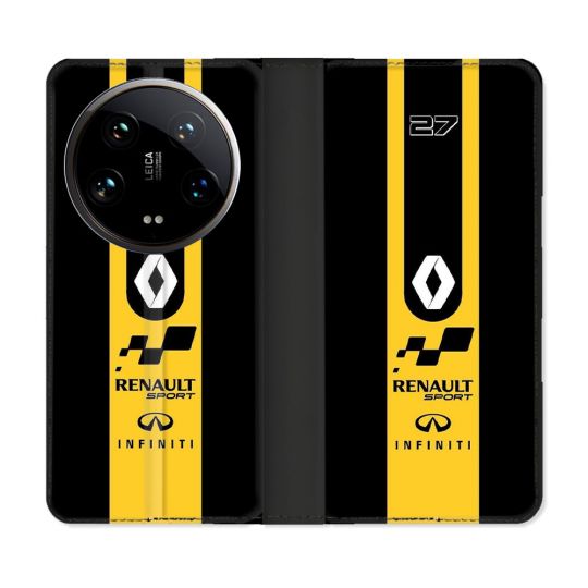 Housse cuir portefeuille Pour Xiaomi 14 Ultra Renault