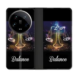 Housse cuir portefeuille Pour Xiaomi 14 Ultra Signe Zodiaque 2 Balance