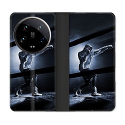 Housse cuir portefeuille Pour Xiaomi 14 Ultra Sport Boxe Poing