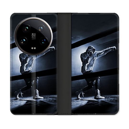Housse cuir portefeuille Pour Xiaomi 14 Ultra Sport Boxe Poing