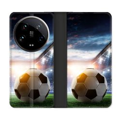 Housse cuir portefeuille Pour Xiaomi 14 Ultra Sport Football Stade