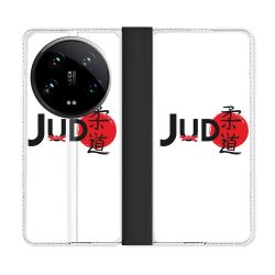 Housse cuir portefeuille Pour Xiaomi 14 Ultra Sport Judo Logo