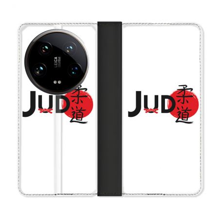 Housse cuir portefeuille Pour Xiaomi 14 Ultra Sport Judo Logo
