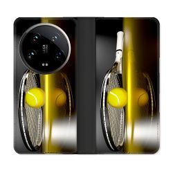 Housse cuir portefeuille Pour Xiaomi 14 Ultra Sport Tennis Reflet