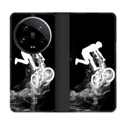 Housse cuir portefeuille Pour Xiaomi 14 Ultra Sport VTT Noir