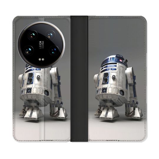 Housse cuir portefeuille Pour Xiaomi 14 Ultra Star Wars - R2D2