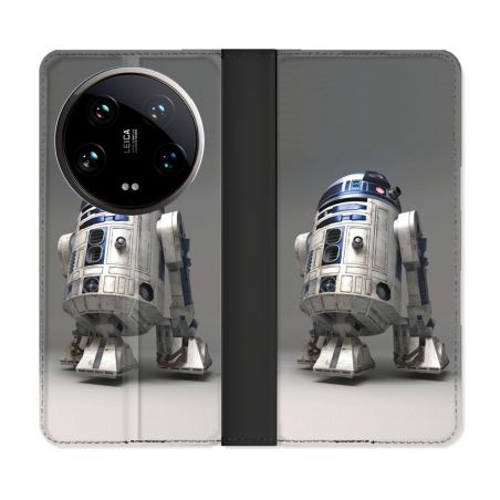 Housse cuir portefeuille Pour Xiaomi 14 Ultra Star Wars - R2D2