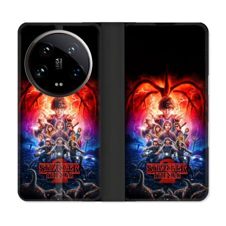 Housse cuir portefeuille Pour Xiaomi 14 Ultra Stranger Things Affiche 2
