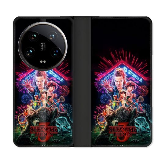 Housse cuir portefeuille Pour Xiaomi 14 Ultra Stranger Things Affiche 3