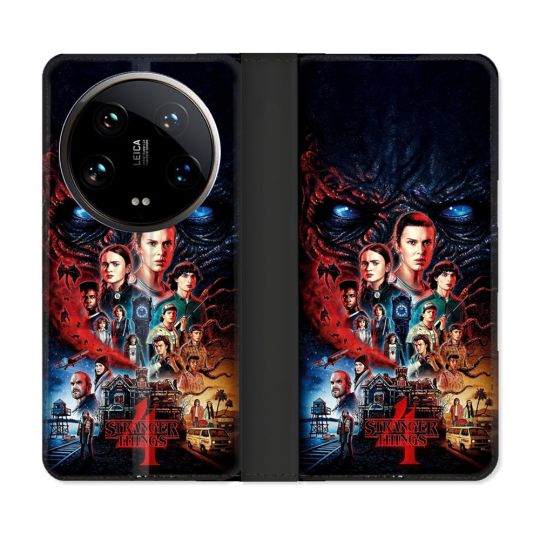 Housse cuir portefeuille Pour Xiaomi 14 Ultra Stranger Things Affiche 4