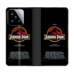 Housse cuir portefeuille Pour Xiaomi 15 Jurassic Park Affiche