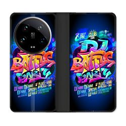 Housse cuir portefeuille Pour Xiaomi 14 Ultra Street Art Rap