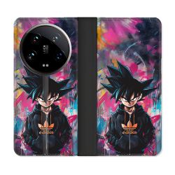 Housse cuir portefeuille Pour Xiaomi 14 Ultra Street Art Sangoku