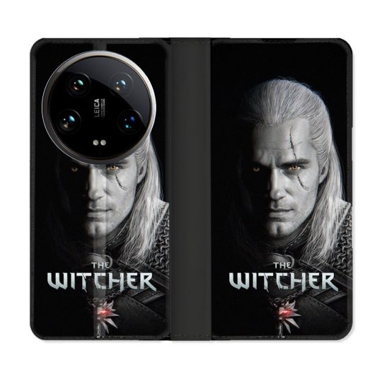 Housse cuir portefeuille Pour Xiaomi 14 Ultra The Witcher Noir