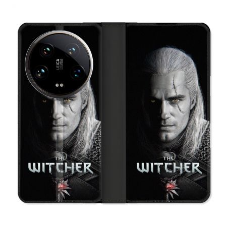 Housse cuir portefeuille Pour Xiaomi 14 Ultra The Witcher Noir