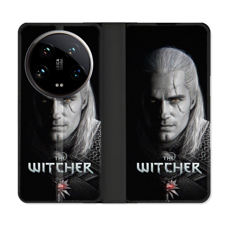 Housse cuir portefeuille Pour Xiaomi 14 Ultra The Witcher Noir