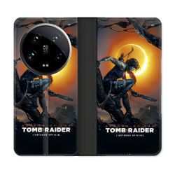 Housse cuir portefeuille Pour Xiaomi 14 Ultra Tomb Raider