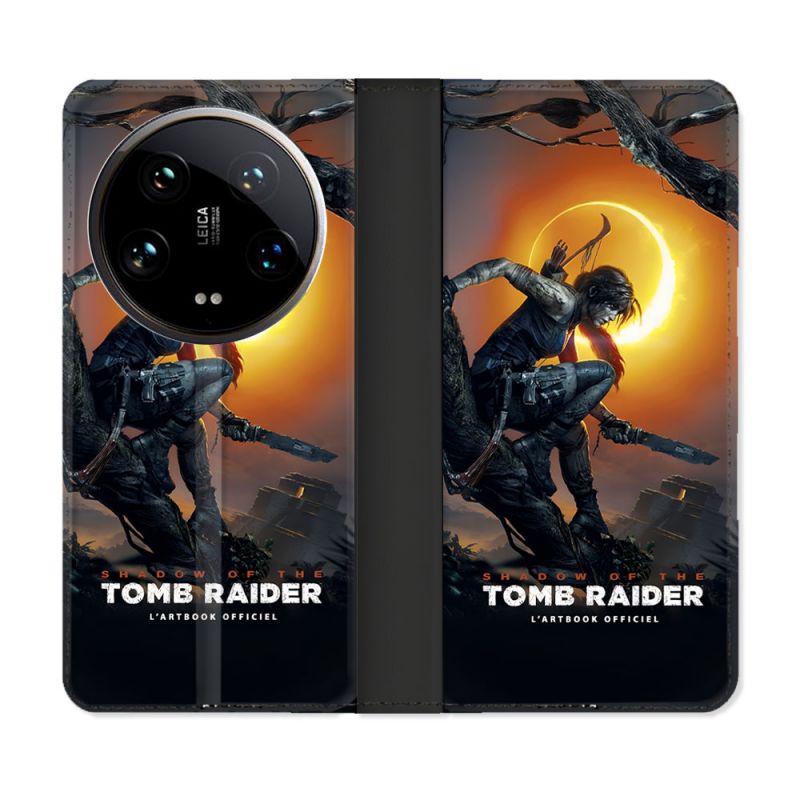 Housse cuir portefeuille Pour Xiaomi 14 Ultra Tomb Raider