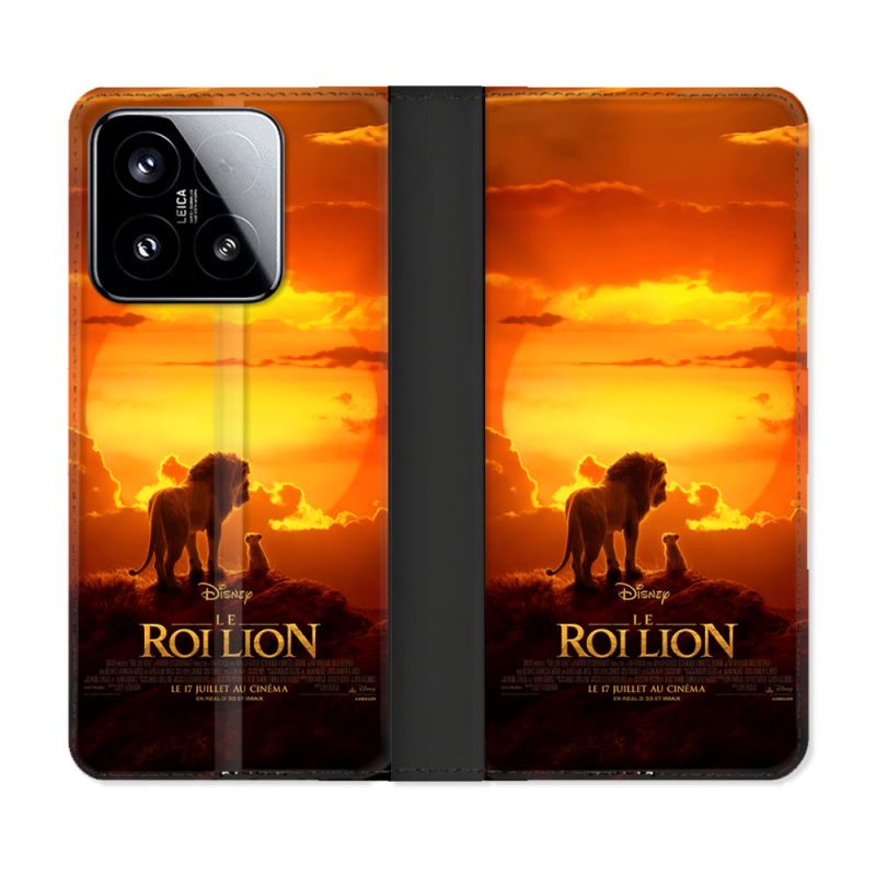 Housse cuir portefeuille Pour Xiaomi 15 Le Roi Lion Affiche