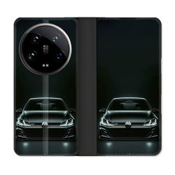 Housse cuir portefeuille Pour Xiaomi 14 Ultra Volkwagen Golf GTI