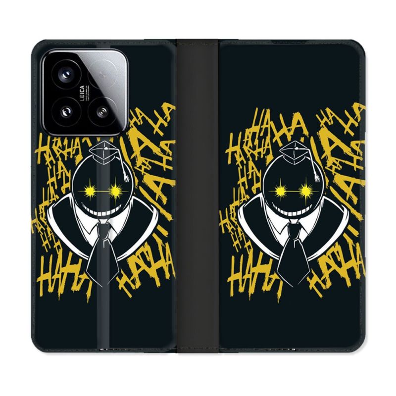 Housse cuir portefeuille Pour Xiaomi 15 Manga Assassination Classroom Kuro Noir
