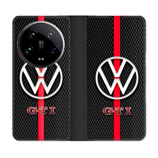 Housse cuir portefeuille Pour Xiaomi 14 Ultra Volkwagen Line