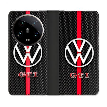 Housse cuir portefeuille Pour Xiaomi 14 Ultra Volkwagen Line