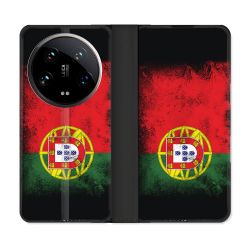 Housse cuir portefeuille Pour Xiaomi 14 Ultra Voyage Portugal Drapeau