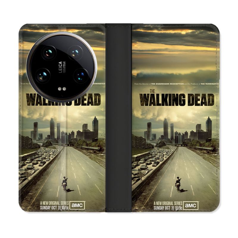 Housse cuir portefeuille Pour Xiaomi 14 Ultra Walking Dead