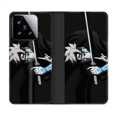 Housse cuir portefeuille Pour Xiaomi 15 Manga Boruto Epée