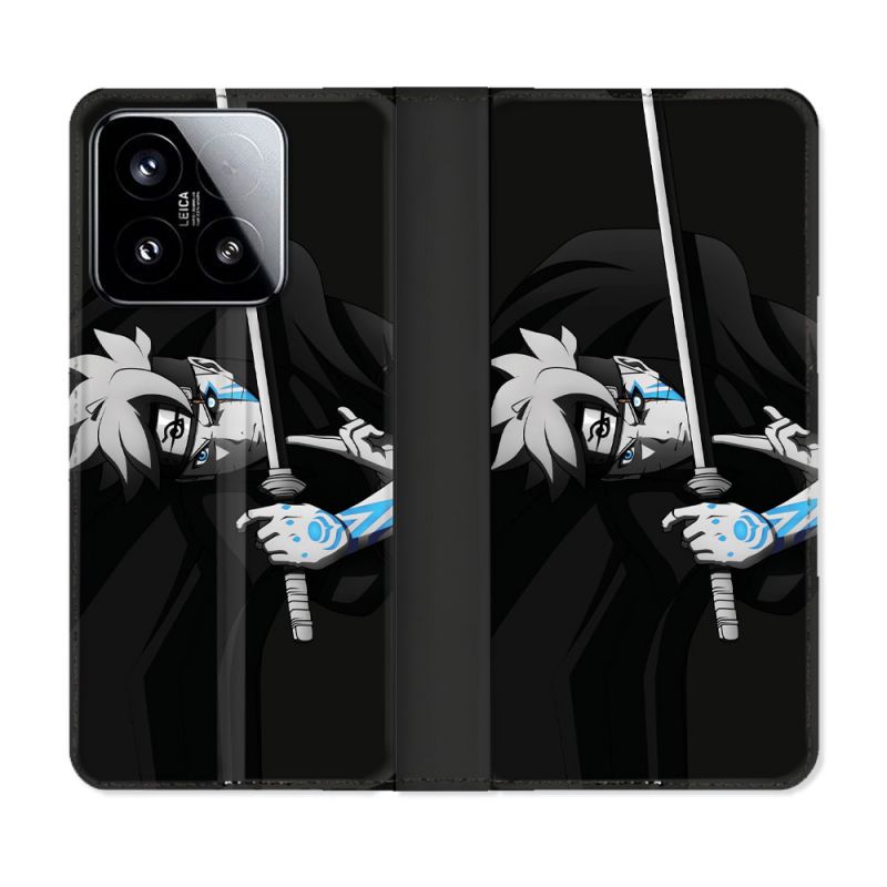 Housse cuir portefeuille Pour Xiaomi 15 Manga Boruto Epée