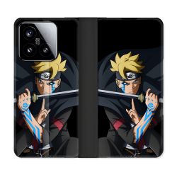 Housse cuir portefeuille Pour Xiaomi 15 Manga Boruto Tatouage