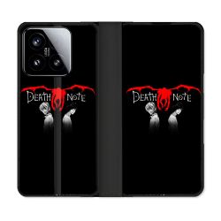 Housse cuir portefeuille Pour Xiaomi 15 Manga Death Note Noir