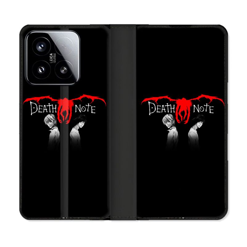 Housse cuir portefeuille Pour Xiaomi 15 Manga Death Note Noir