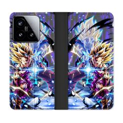 Housse cuir portefeuille Pour Xiaomi 15 Manga Dragon Ball Sangohan Duo