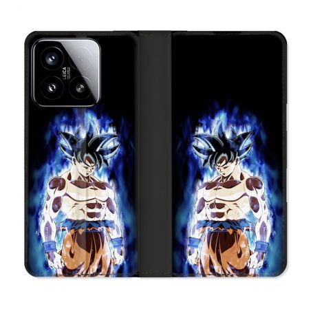 Housse cuir portefeuille Pour Xiaomi 15 Manga Dragon Ball Sangoku Noir
