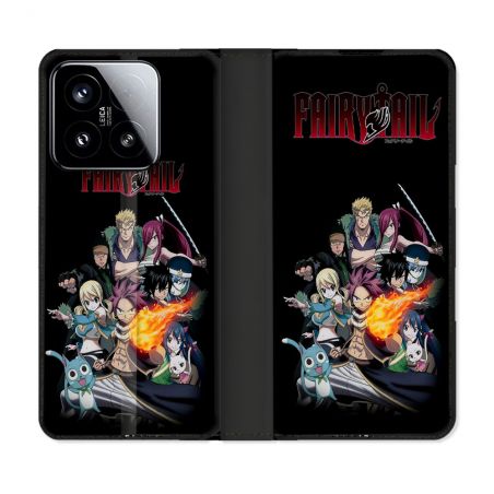 Housse cuir portefeuille Pour Xiaomi 15 Manga Fairy Tail Logo Team