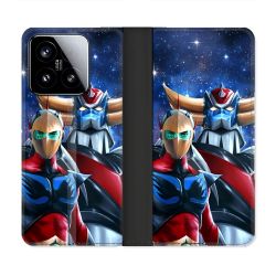 Housse cuir portefeuille Pour Xiaomi 15 Manga Goldorak