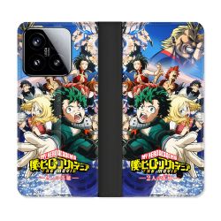 Housse cuir portefeuille Pour Xiaomi 15 Manga My Hero Academia Affiche